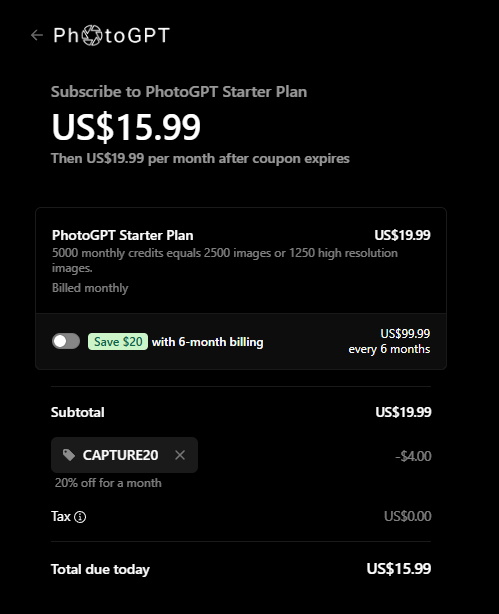 photogpt ai promo code 2025